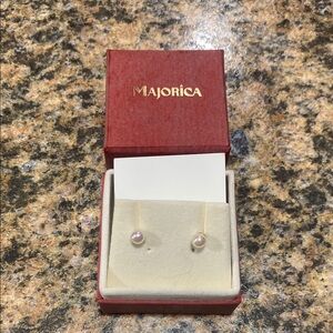 MAJORICA Pearl Stud Earrings